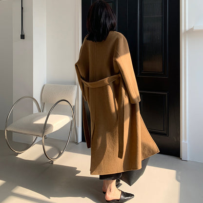 Handmade Reversible Cashmere Coat Women