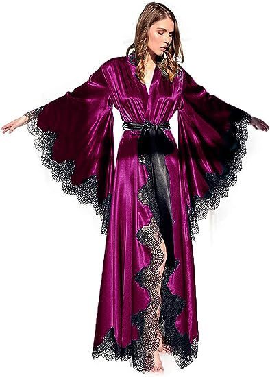 Robe de mariée longue pour femmes, sous-vêtements extensibles, peignoir