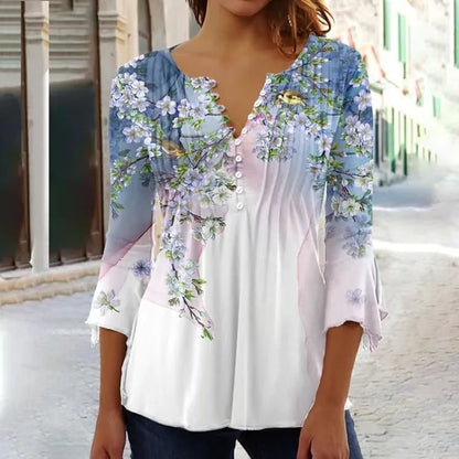 T-shirt imprimé floral pour femme