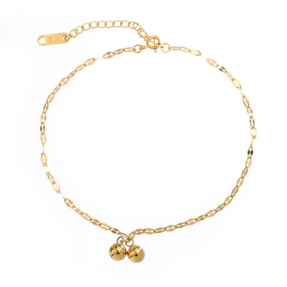 18k Gold Fashion Personality Small Ball Starry Design Mori All-Match Anklet