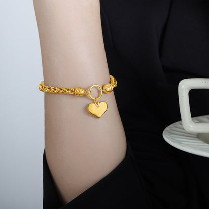 18K gold exquisite and noble love design versatile bracelet