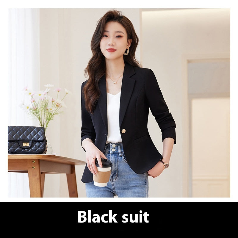 Temperament Office Wear Sense Fashion Slim-fitting Suit Top