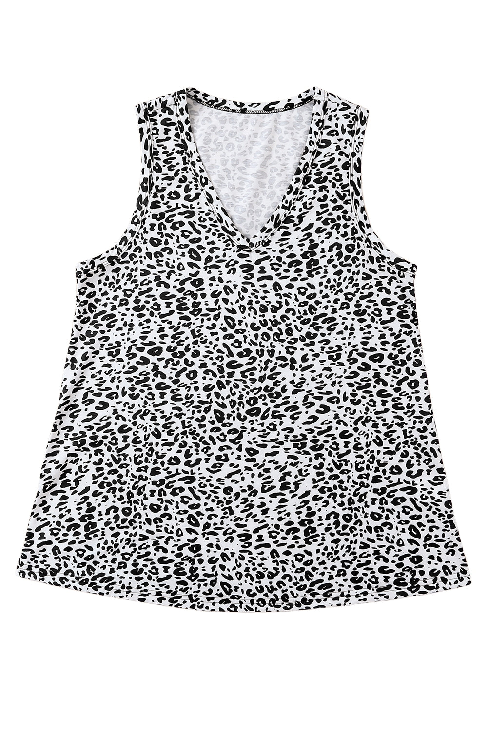 Cheetah V Neck Casual Tank Top for Women