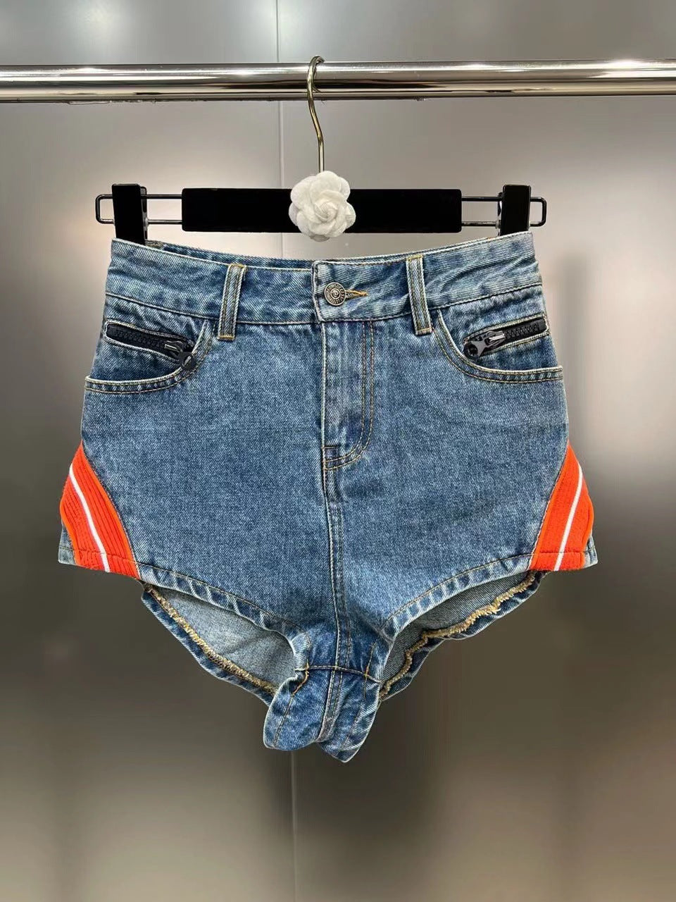 Women's Denim Shorts Spice Girl Style Suit