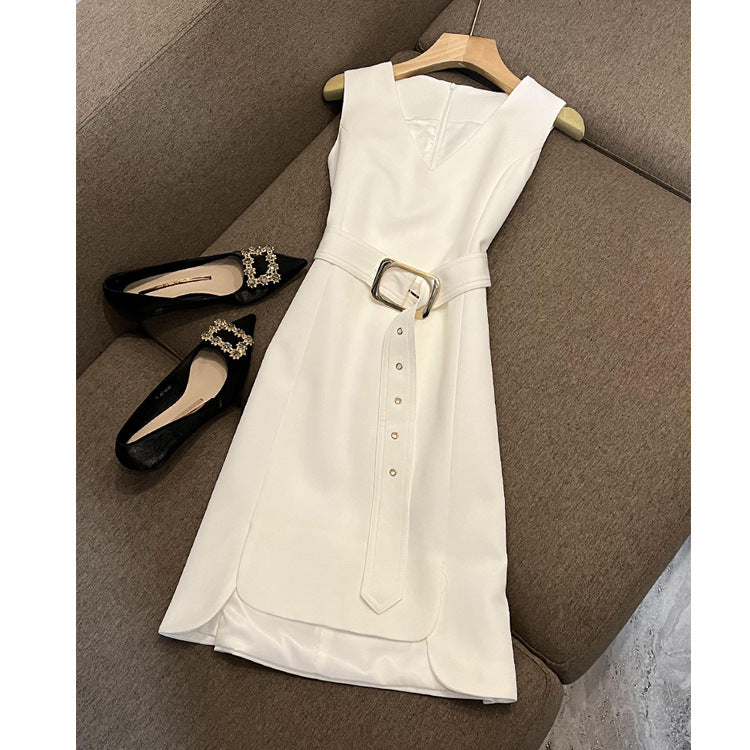 Women's White Vest Skirt Temperament Jacket Two-piece Set