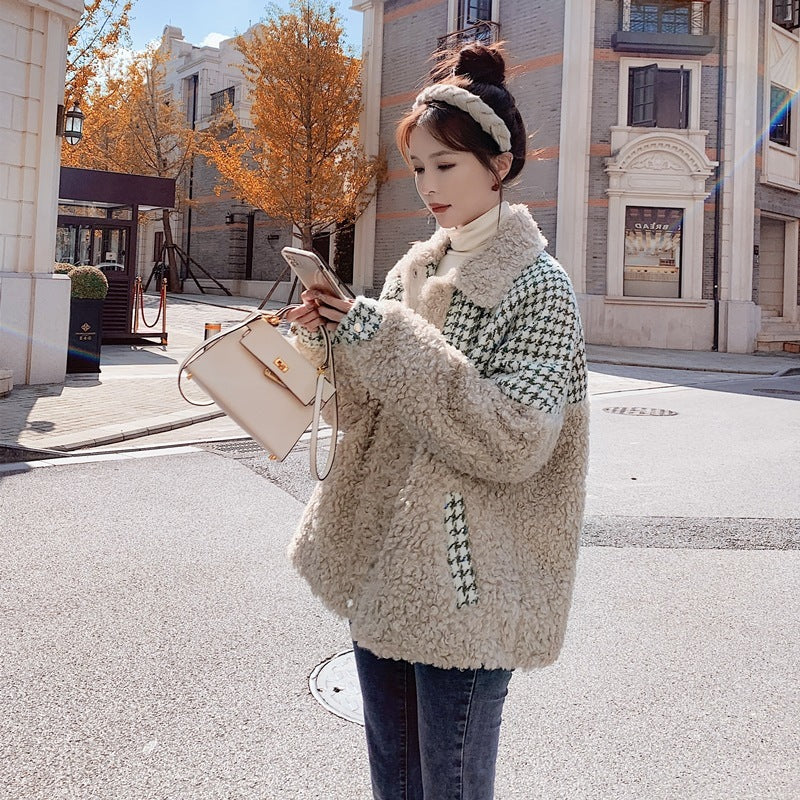 Women's Furry Thickened Lamb Wool Coat