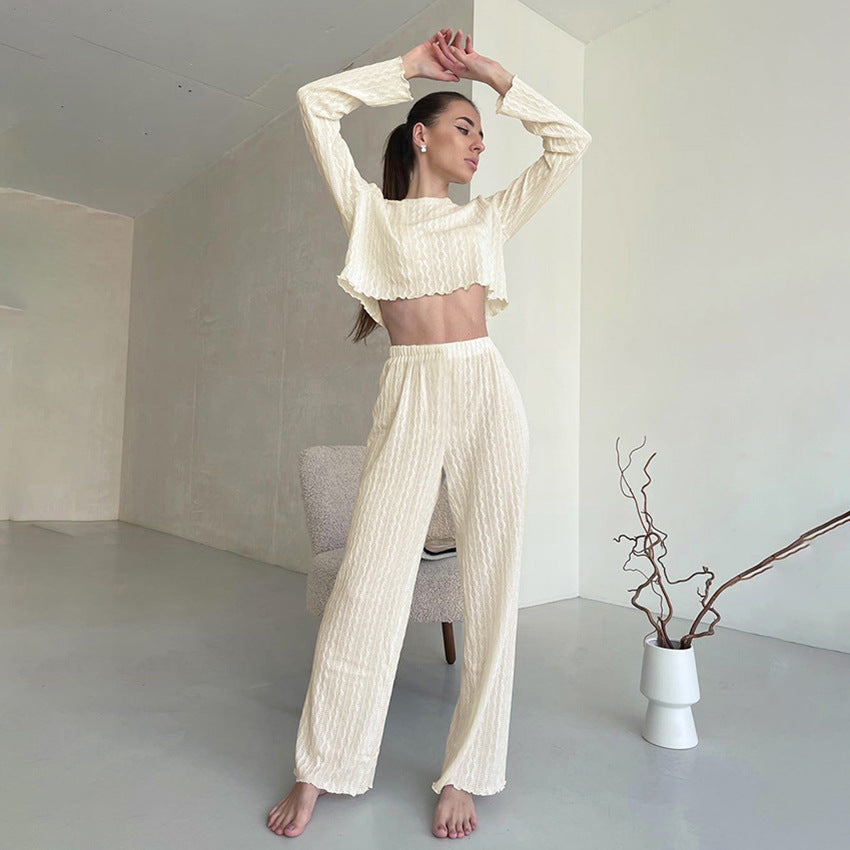 Women's Comfortable Loose Cut Out Knitted Pajamas