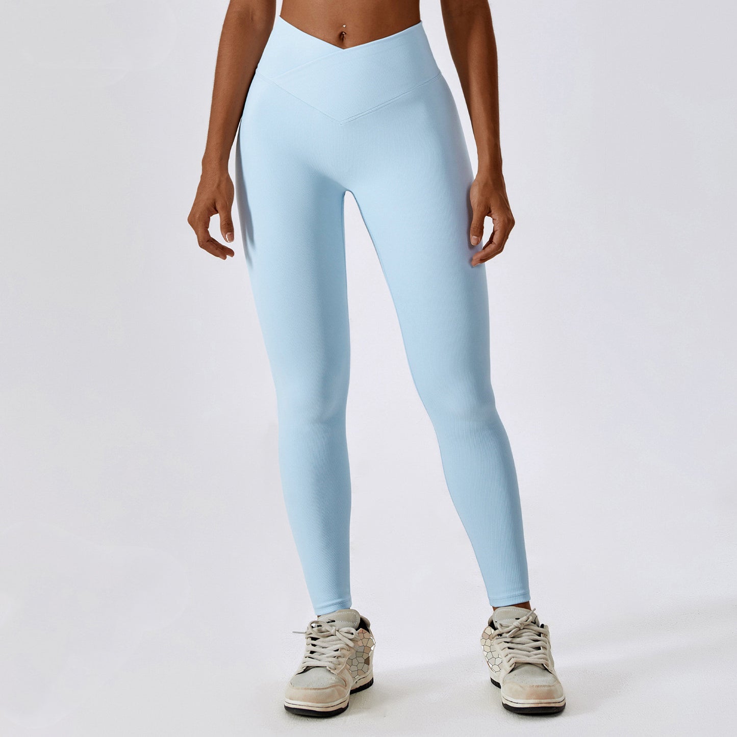 Cross High Waist Tight Thread Hip Raise Yogahose