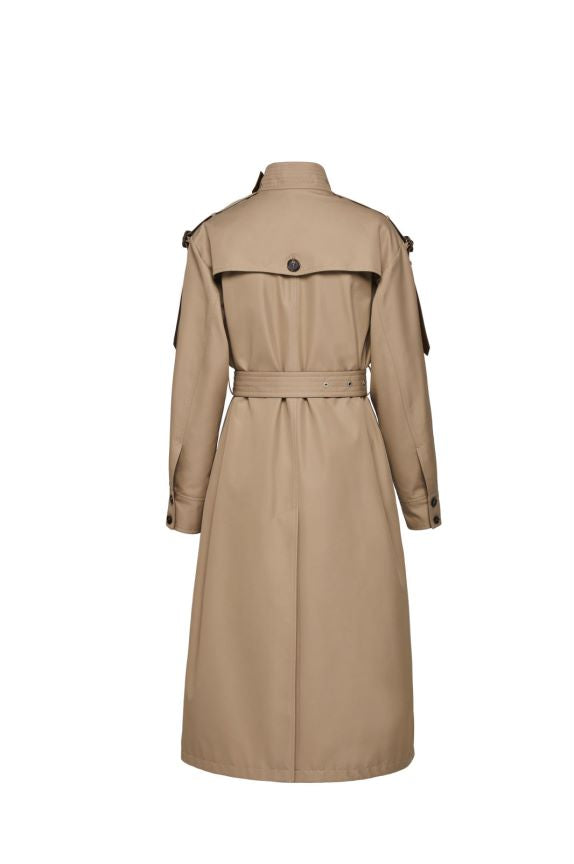 Element Herbst Gracekelly Leder Patchwork Zweifarbig Einfach Anmutig Elegant Verlängert Trenchcoat