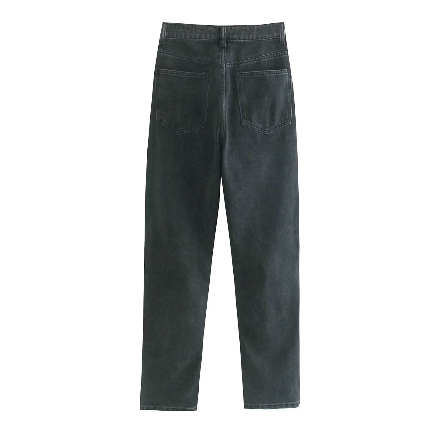 Damenmode Frühling Schwarze All Match Denim Hose Damen