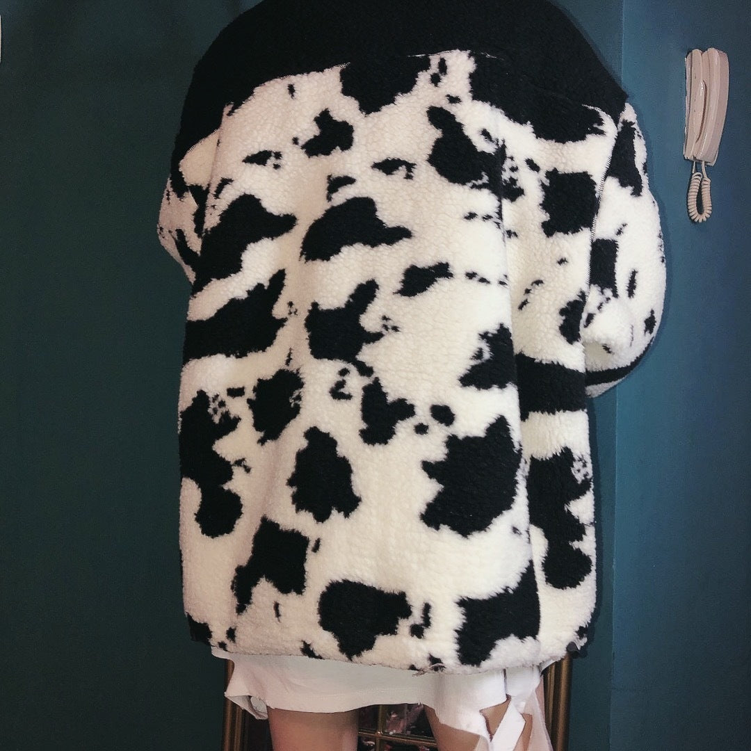 Vêtements en coton rembourrés en peluche à motif de vache 