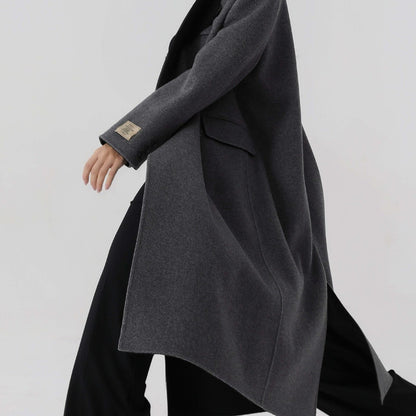 Manteau ample à revers pour femme