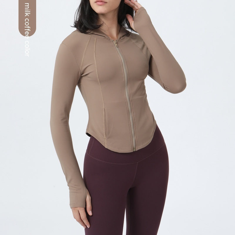 Manteau de yoga doublé polaire pour femme