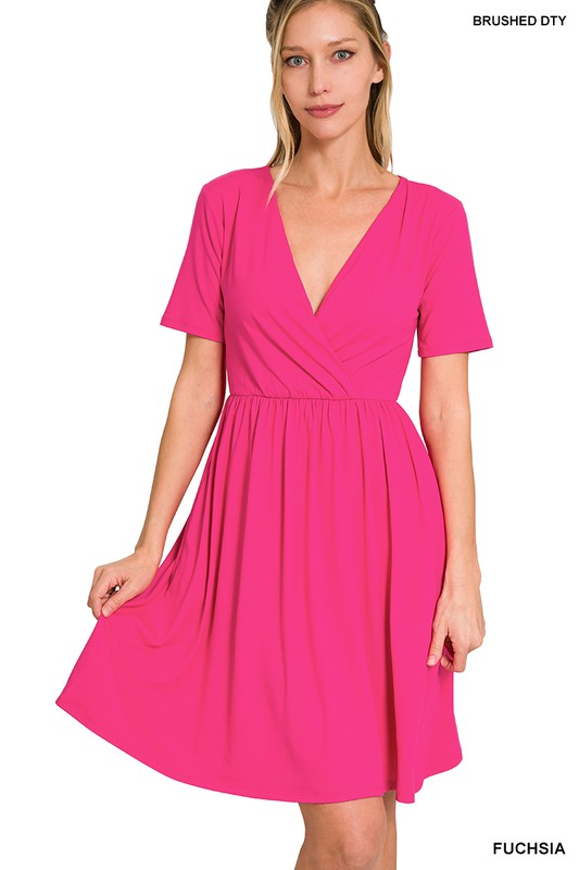 Robe surplis en tissu doux brossé DTY