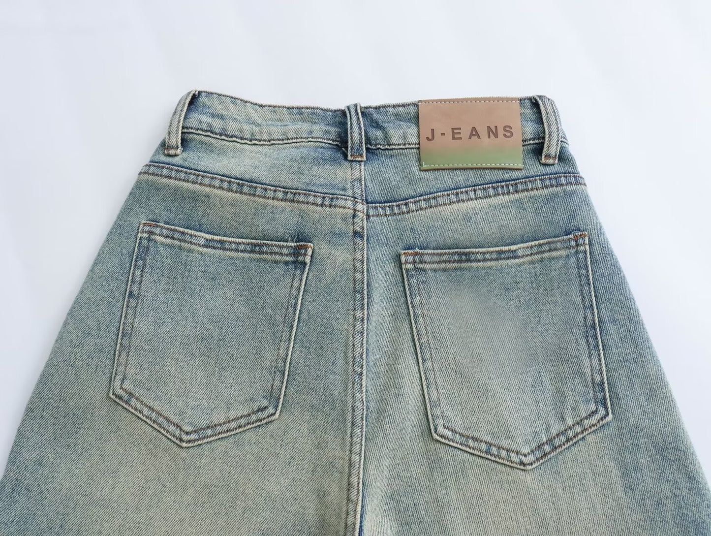 Gerade Jeans mit weitem Bein für Damen, Frühlingstrend, hohe Taille, locker sitzende Schlankheitshose