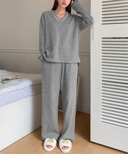 Autumn Winter Simple Homewear Can Be Worn outside Loose Comfortable Two Piece Set for Women