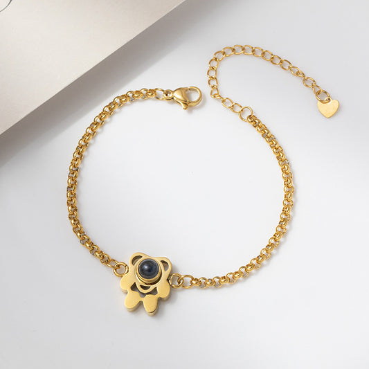 Trendy and fashionable dog paw design projection bracelet