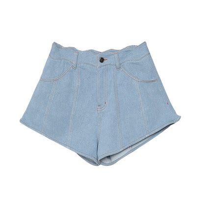 Short en jean dentelle femme