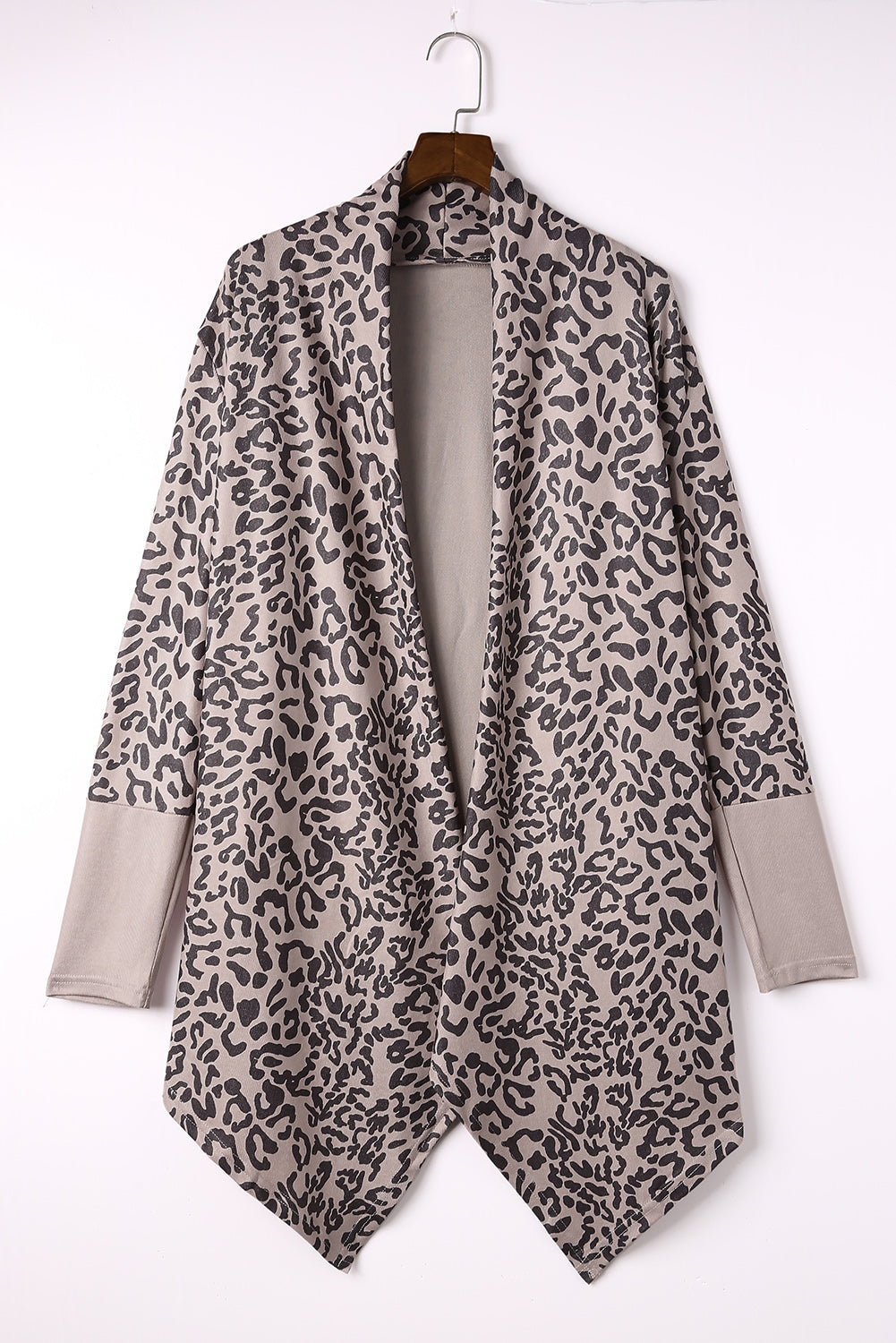 Leopard Open Front Cardigan