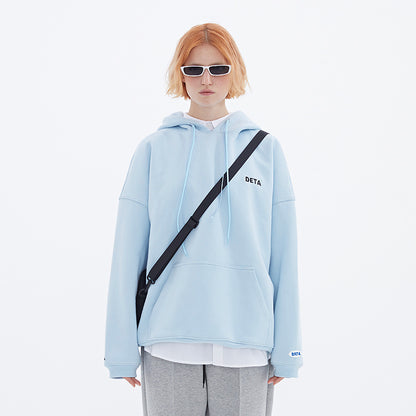 Logo brodé et pull ample à capuche en velours