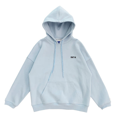 Logo brodé et pull ample à capuche en velours