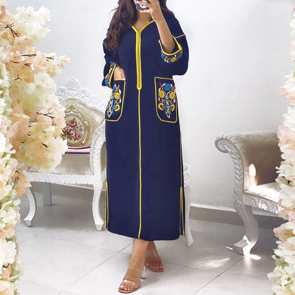 Frauen Langes Kleid Dubai Abaya Mode Hijab