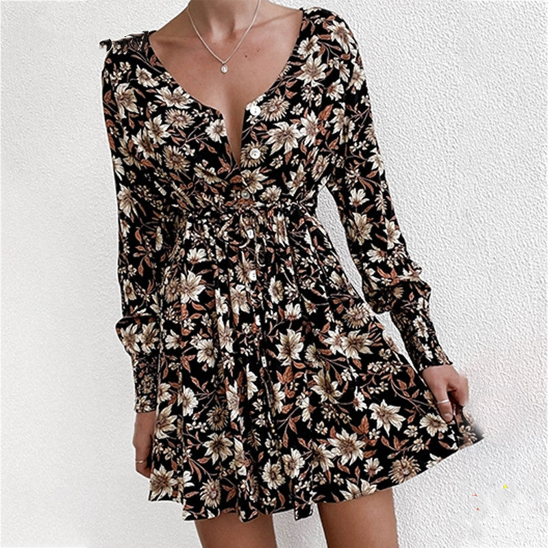 Robe de soirée style Boho à fleurs pour femmes, vêtements Sexy pour dames