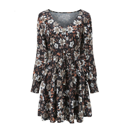 Robe de soirée style Boho à fleurs pour femmes, vêtements Sexy pour dames