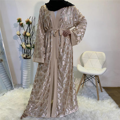 Dubaï femmes vêtements Maxi Long caftan Abaya Robe malaisienne Cardigan