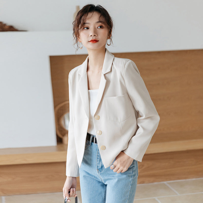 Blazer veste courte pour femme, petit costume au début du printemps, Design sens, Niche, hauts, nouvelle marée fine d'automne et d'été