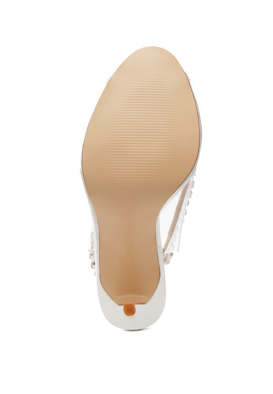 Slingback à talon aiguille transparent Camarine