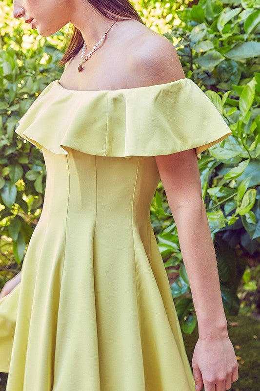 Rüschenkleid in A-Linie