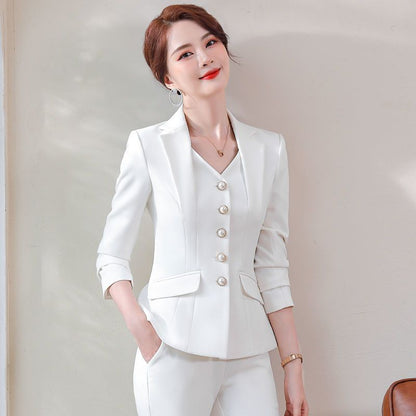 Women's Suit Jacket New Autumn And Winter Leisure Two-piece Suit