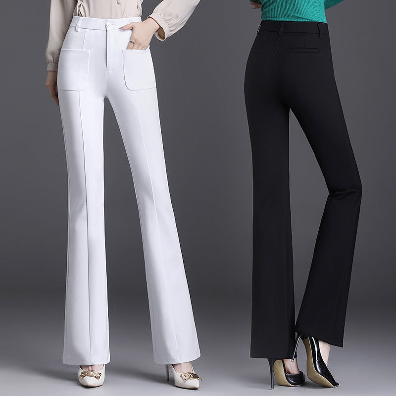 Pantalon évasé à jambes larges costume femme pantalon femme ample tombant minceur