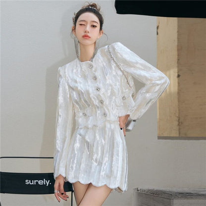 Ladies High-end Affordable Luxury Socialite Temperament Skirt Short Suit