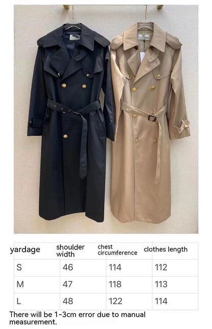 Trenchcoat mit taillenenger Passform und Jacquard-Futter