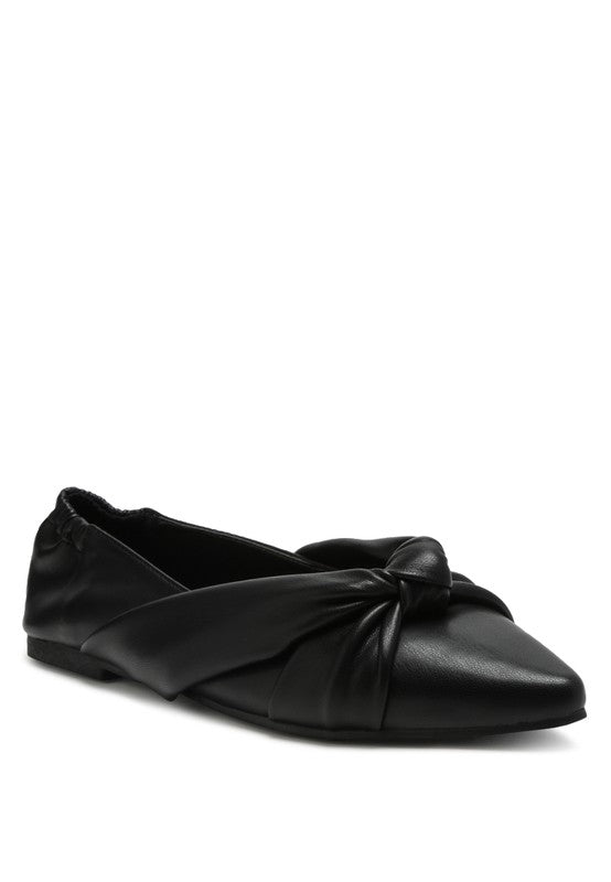 Norma elastische Ballerinas mit Knotendetail