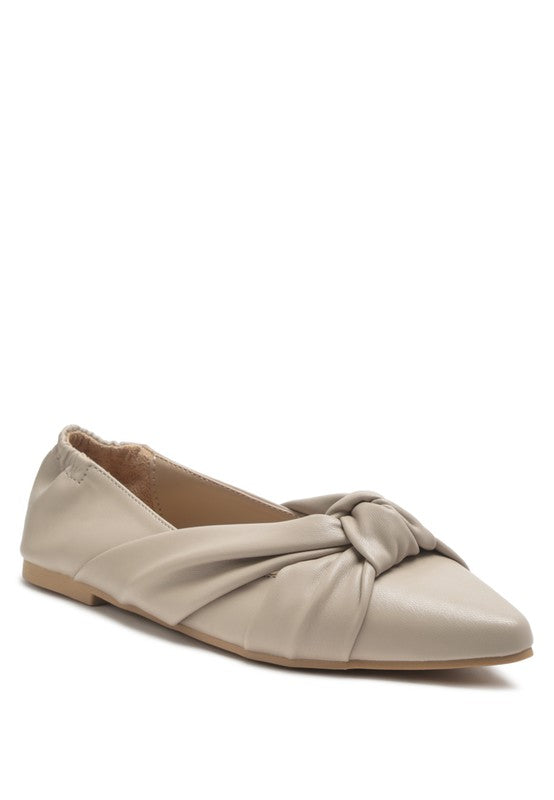 Norma elastische Ballerinas mit Knotendetail