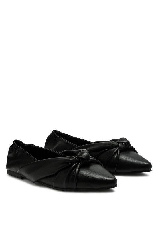 Norma elastische Ballerinas mit Knotendetail