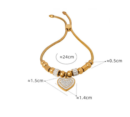 18K gold exquisite fashion heart/star/palm/round/ball/pearl design bracelet