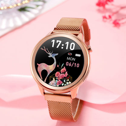 Montre intelligente de mode dames fréquence cardiaque pression artérielle montre de Sport multifonctionnelle hommes femmes étanche