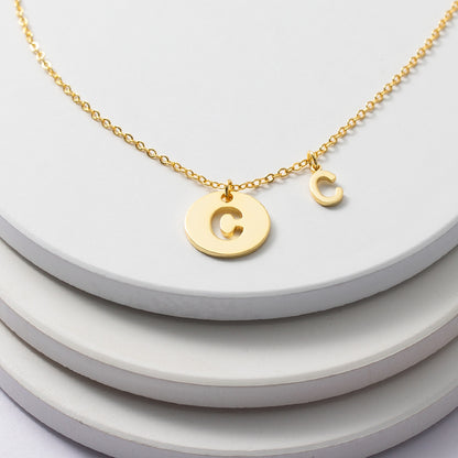 Collier polyvalent de conception de nom personnalisable rond de mode de luxe léger