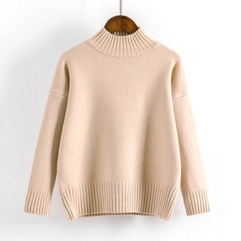 Pull col roulé blanc pour femme