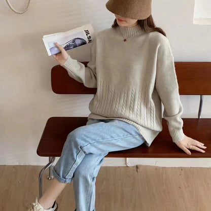 Autumn And Winter New Twist Simple Comfortable Sweater Bottoming Shirt