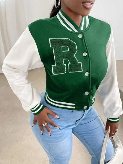 Veste de baseball en polyester pour femme