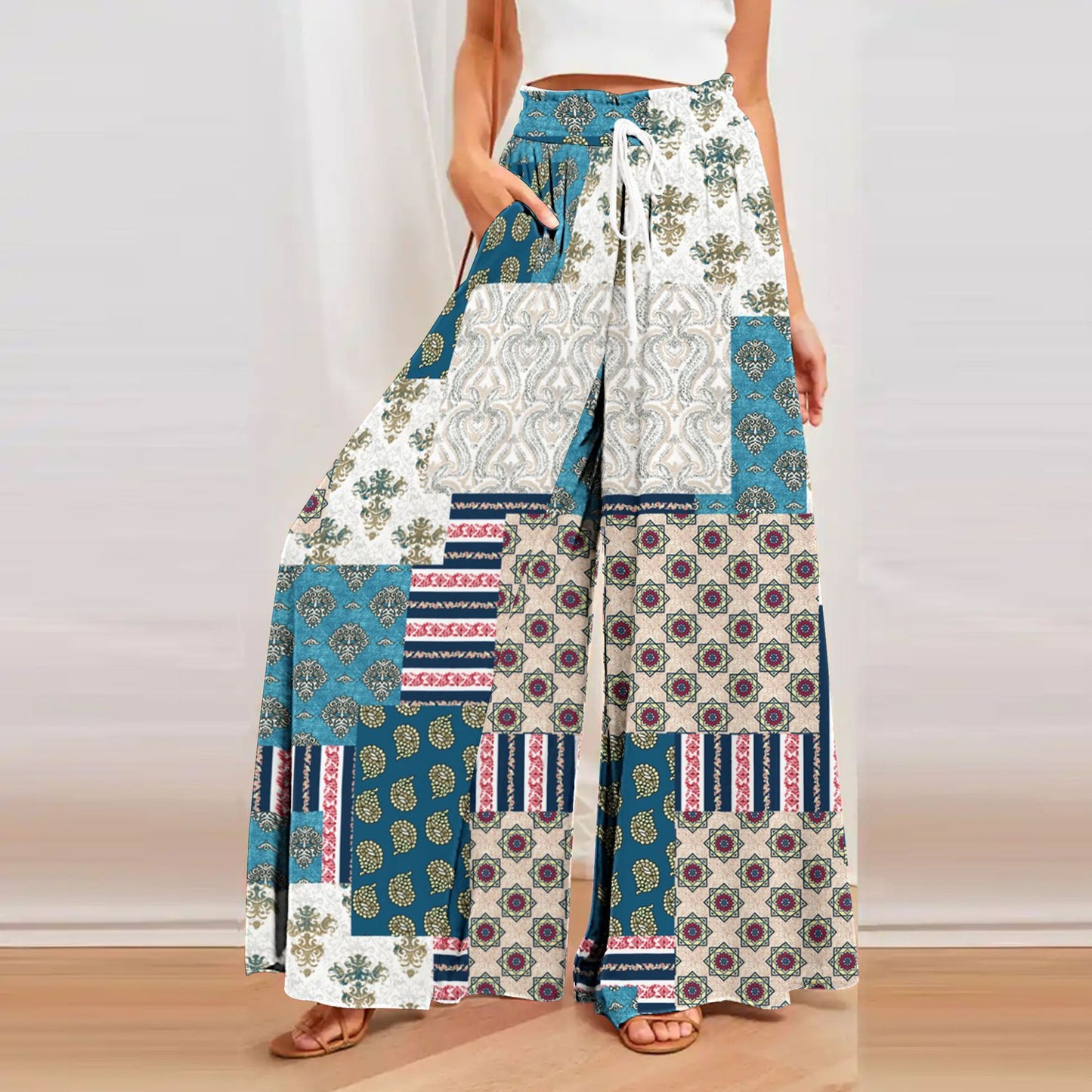 Bamboo Cotton 3D Wide Leg Culottes Loose Women's Wear