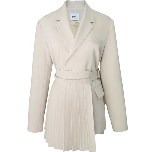 Jupe de costume beige pour femme