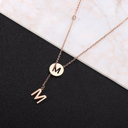 Fashionable Simple Customizable Name Light Luxury Design Necklace