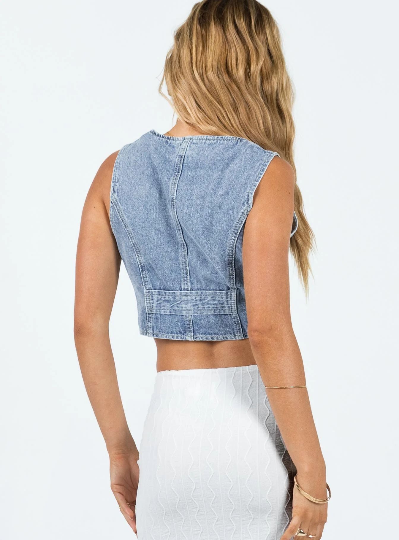 Women's Denim V-neck Hot Girl Vest Top