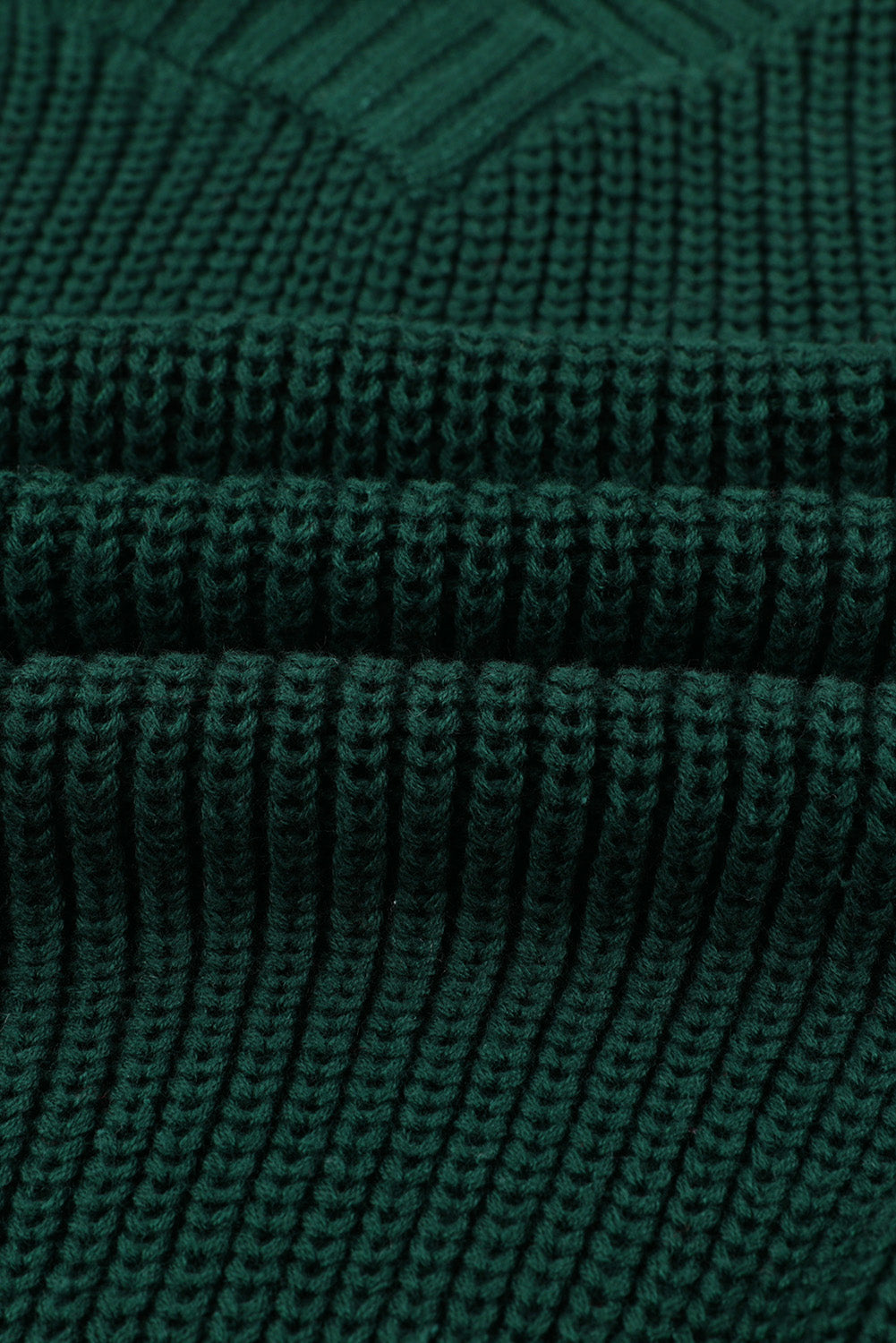 Grüner Juliette-Strickpullover mit Dew-Schulter